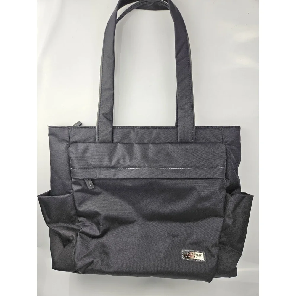Ricardo Beverly Hills Laptop Carry On Bag Black Nylon EUC